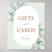 Eucalyptus Rond Lijst Cadeaus & Kaarten Teken Poster (Voorkant)