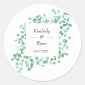 Eucalyptus Ronde Sticker (Voorkant)