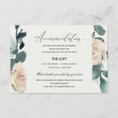 EUCALYPTUS ROOS BLUSH KRAFT WEDDING ACCOMMODATION INFORMATIEKAARTJE (Voorkant)