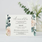 EUCALYPTUS ROOS BLUSH KRAFT WEDDING ACCOMMODATION INFORMATIEKAARTJE (Staand voorkant)