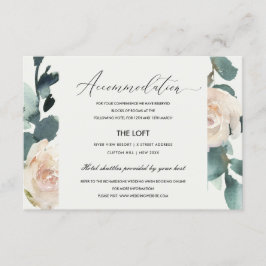 EUCALYPTUS ROOS BLUSH KRAFT WEDDING ACCOMMODATION INFORMATIEKAARTJE