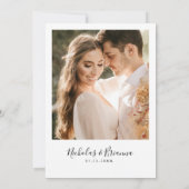 Eucalyptus Roos Elegant groen foto bruiloft Kaart (Achterkant)