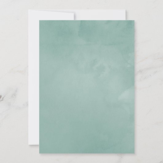 Eucalyptus Roos Geometric Wedding Shower Kaart (Achterkant)