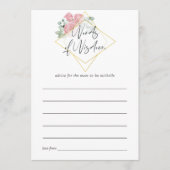 Eucalyptus Roos Geometrisch Baby shower Moeder Adv Advieskaart (Voorkant)