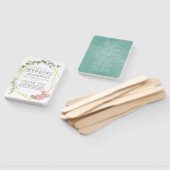 Eucalyptus Roos geometrisch huwelijksprogramma Handwaaier (Niet-gemonteerd)