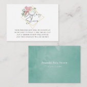 Eucalyptus Roos Geometrische Baby Display Douche Informatiekaartje (Voorkant / Achterkant)