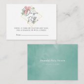 Eucalyptus Roos Geometrische Baby Informatiekaartje (Voorkant / Achterkant)