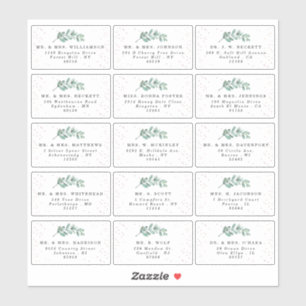 Eucalyptus Roos Gold Foil Weduwsadres Sticker