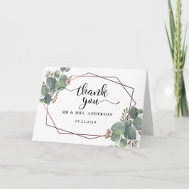 Eucalyptus roos goud geometrisch lijst kaart