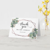 Eucalyptus roos goud geometrisch lijst kaart (Gele Bloem)