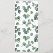 Eucalyptus roos goud geometrisch lijst trouwmenu menu (Achterkant)