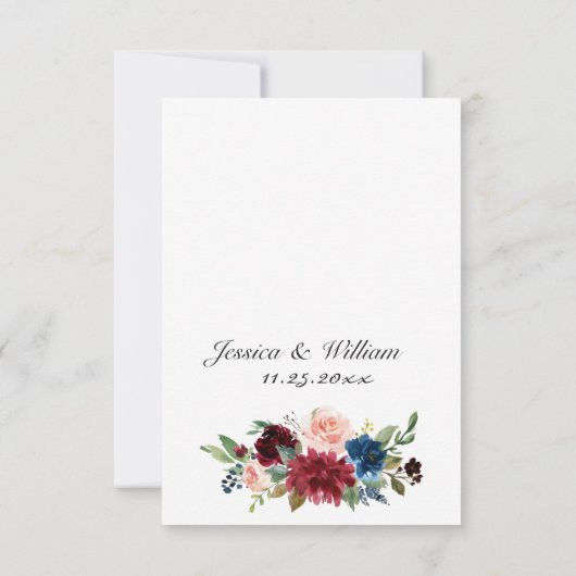 Eucalyptus Roos Weddenschap met Eucalyptus RSVP Kaartje (Achterkant)