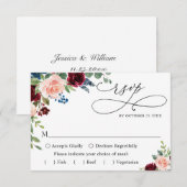 Eucalyptus Roos Weddenschap met Eucalyptus RSVP Kaartje (Voorkant / Achterkant)