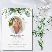 Eucalyptus rouwherdenking foto order of service programmakaart