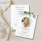 Eucalyptus rouwherdenking foto order of service programmakaart