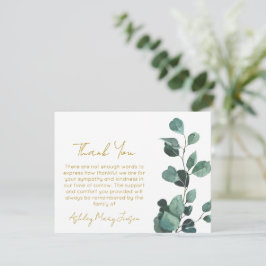 Eucalyptus | Rouwkaart rouwbekrachting  Bedankkaart