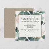 EUCALYPTUS ROZE BLAADJE WORKSHOP EVENEMENT KAART (Voorkant / Achterkant)