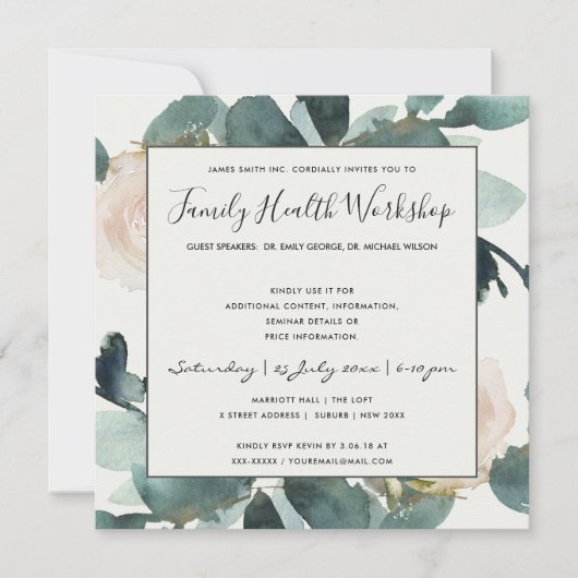 EUCALYPTUS ROZE BLAADJES WORKSHOP EVENEMENT KAART (Voorkant)