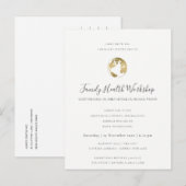 EUCALYPTUS ROZE BLAOS WORKSHOP EVENT AANKONDIGINGSKAART (Voorkant / Achterkant)