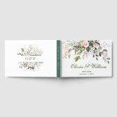 Eucalyptus Roze Blush Rozen Bruiloft Gastenboek (Volledig)
