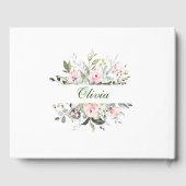 Eucalyptus Roze Blush Rozen Vrijgezellenfeest Gastenboek (Achterkant)