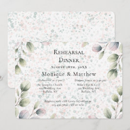 Eucalyptus Roze Blush Trouwrepetitie Diner Kaart