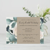 EUCALYPTUS ROZE GLOEIEND KRAFT ROZE WORKSHOP EVENE KAART (Staand voorkant)