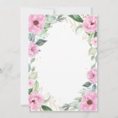 Eucalyptus Roze Goud Bloemen 80ste Tachtig Verjaar Kaart (Achterkant)