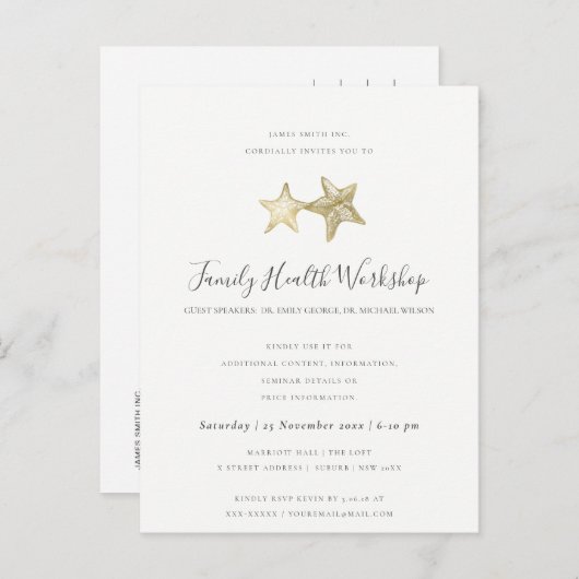 EUCALYPTUS ROZE ROOD ROZE WORKSHOP EVENEMENT AANKONDIGINGSKAART (Voorkant / Achterkant)