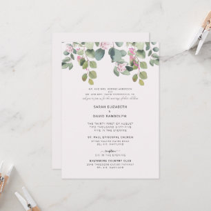 Eucalyptus & Roze Roos Twee Locaties Beide Ouders Kaart