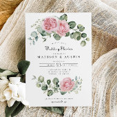 Eucalyptus Roze Rose Bloemenboog Trouwdouche Kaart