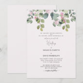 Eucalyptus & Roze Ruwen Beide ouders Kaart (Voorkant / Achterkant)