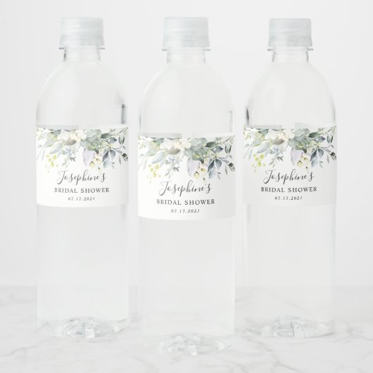 Eucalyptus Rozen Bruidsfeest Waterfles Label Etiket (Flessen)