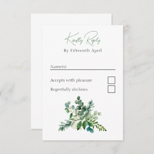 Eucalyptus RSVP (Voorkant / Achterkant)