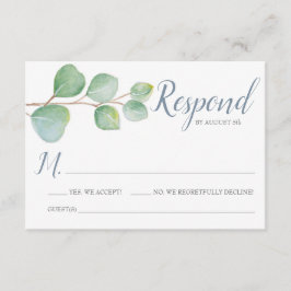 Eucalyptus RSVP-kaart Kaart