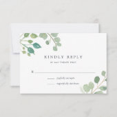 Eucalyptus RSVP-kaart RSVP Kaartje (Voorkant)
