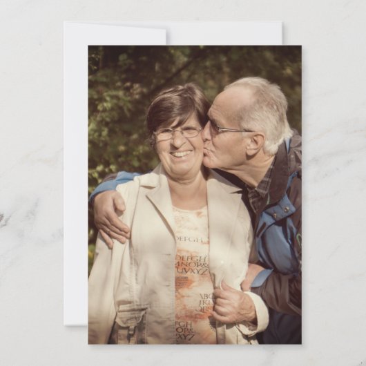 Eucalyptus Ruby 40th Wedding Jubileum Foto Kaart (Achterkant)