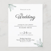 Eucalyptus Rustic Budget Chic Wedding Uitnodiging Flyer (Voorkant)