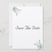 Eucalyptus Rustic Eco Friendly Kraft Save the Date Kaart (Voorkant)