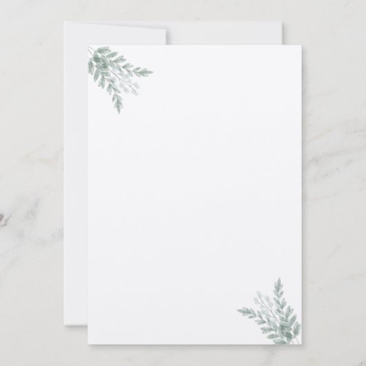 Eucalyptus Rustic Eco Friendly Save the Date Kaart (Achterkant)