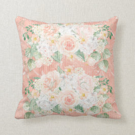 Eucalyptus Rustic Floral Green Peach Kussen