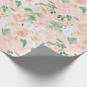 Eucalyptus Rustic Floral Sage Green Roze Cadeaupapier