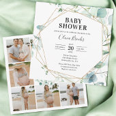 Eucalyptus Rustic Foto Baby shower Kaart