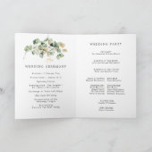 Eucalyptus Rustic Gold Elegant Botanical Weddensch Programma (Binnen)