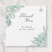 Eucalyptus Rustic Greenery Bedankjes Labels (Achterkant)