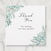 Eucalyptus Rustic Greenery Bedankjes Labels (Voorkant)