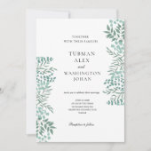 Eucalyptus Rustic Greenery Huwelijksuitnodiging Kaart (Voorkant)