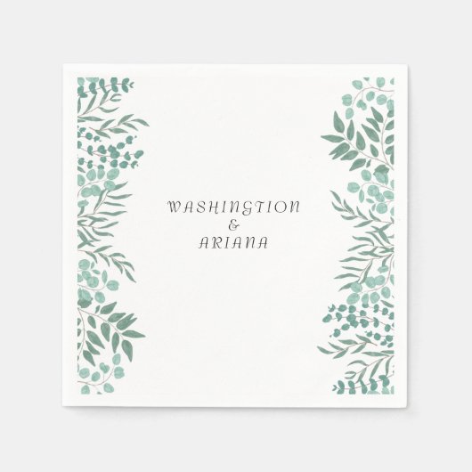 Eucalyptus Rustic Greenery Servet (Voorkant)