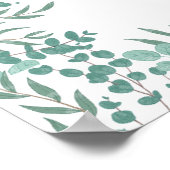 Eucalyptus Rustic Greenery Welkom Teken Poster (Hoek)