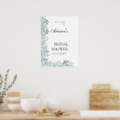 Eucalyptus Rustic Greenery Welkom Teken Poster (Keuken)